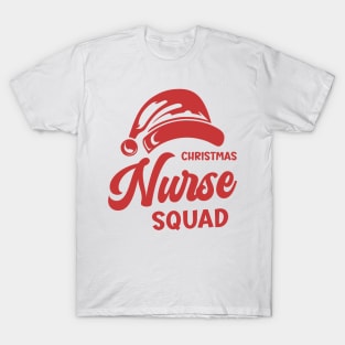 Christmas Nurse Squad Red Santa Hat T-Shirt